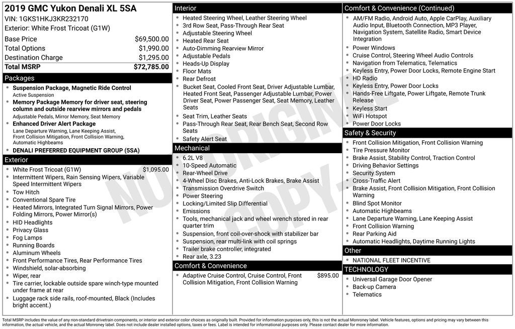 2019 GMC Yukon XL Denali