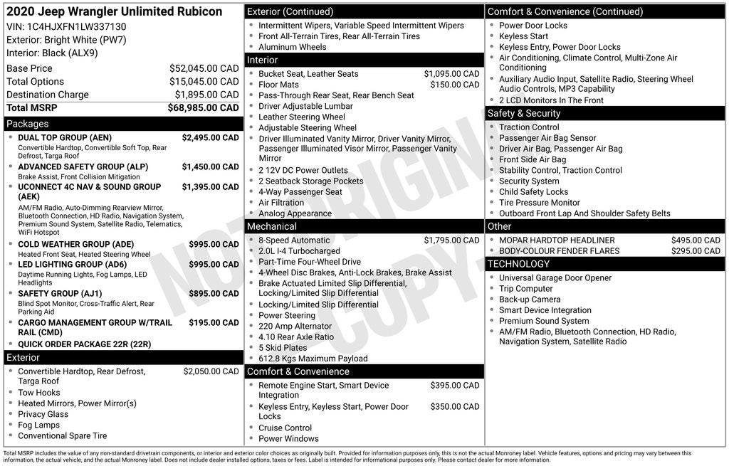 2020 Jeep Wrangler Unlimited Rubicon