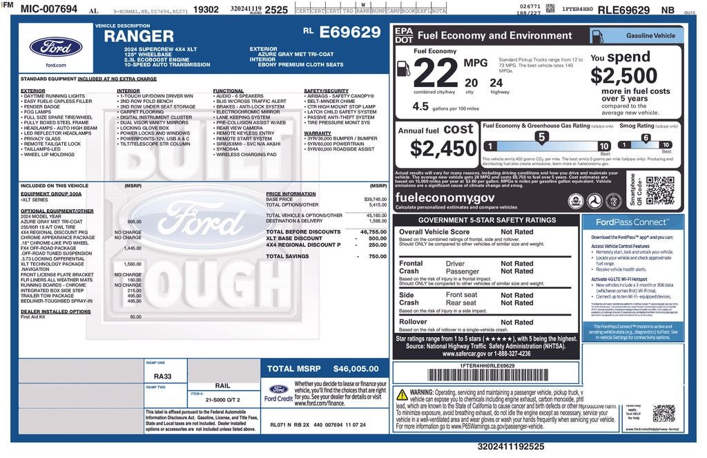 2024 Ford Ranger XLT