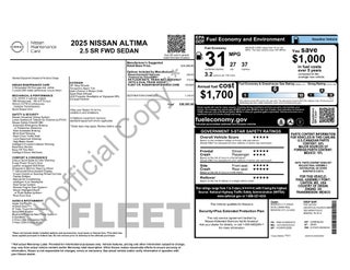 2025 Nissan Altima 2.5 SR