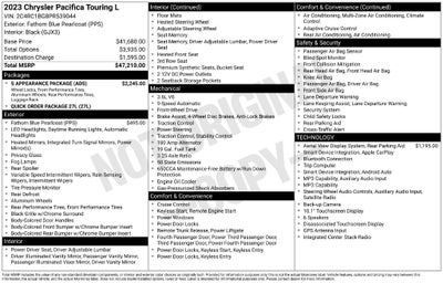 2023 Chrysler Pacifica Touring L