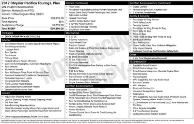 2017 Chrysler Pacifica Touring L Plus