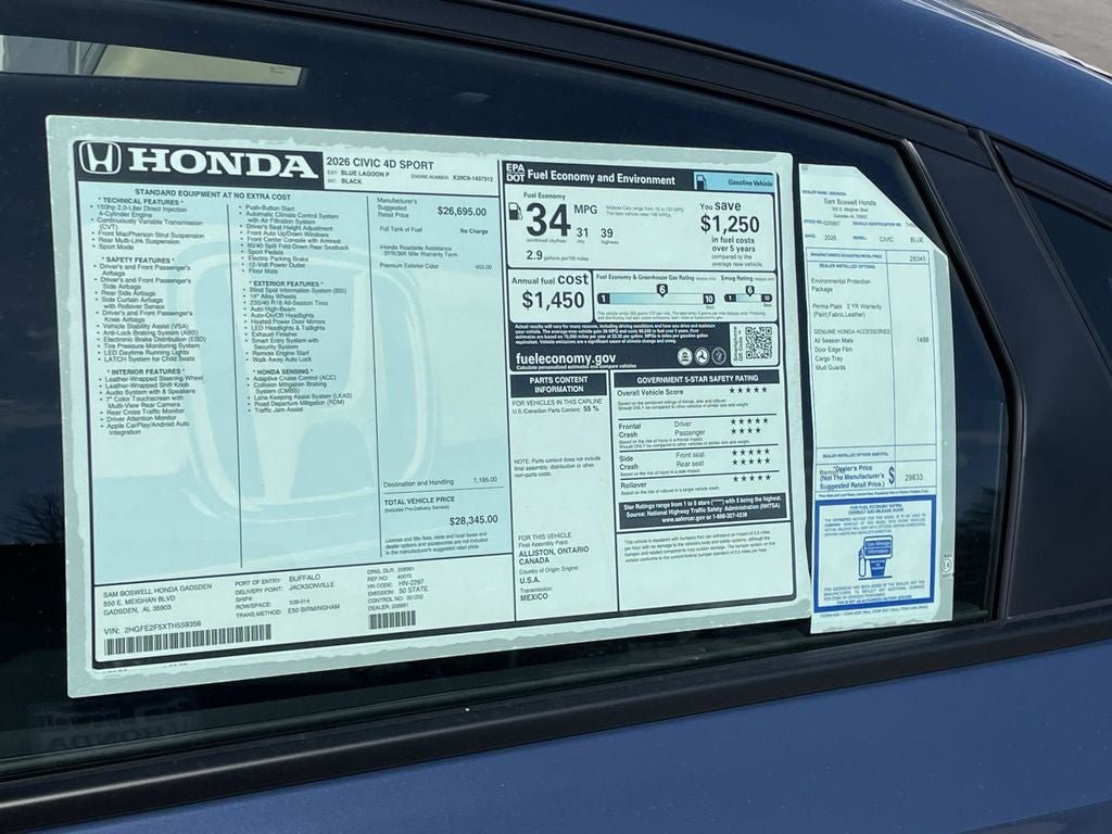 2026 Honda Civic Sport