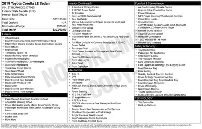 2019 Toyota Corolla L