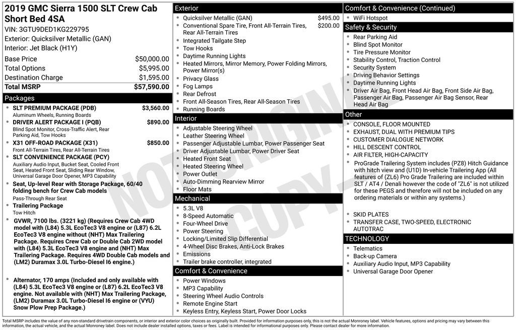 2019 GMC Sierra 1500 SLT