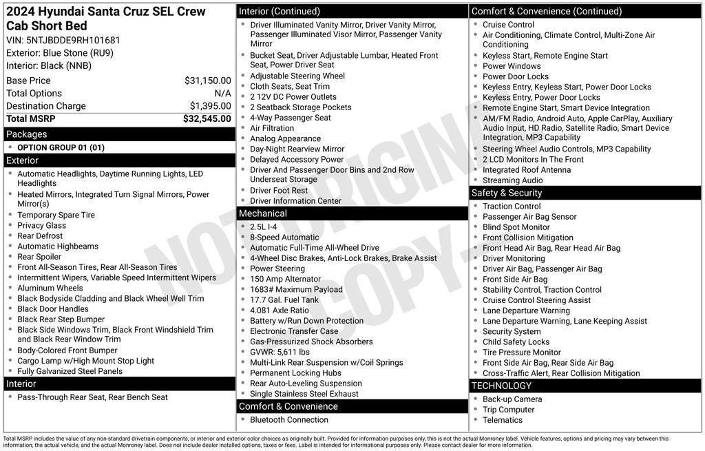 2024 Hyundai Santa Cruz SEL