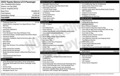 2023 Toyota Sienna LE 8 Passenger