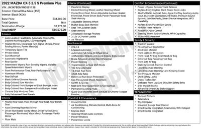 2022 Mazda Mazda CX-5 2.5 S Premium Plus Package