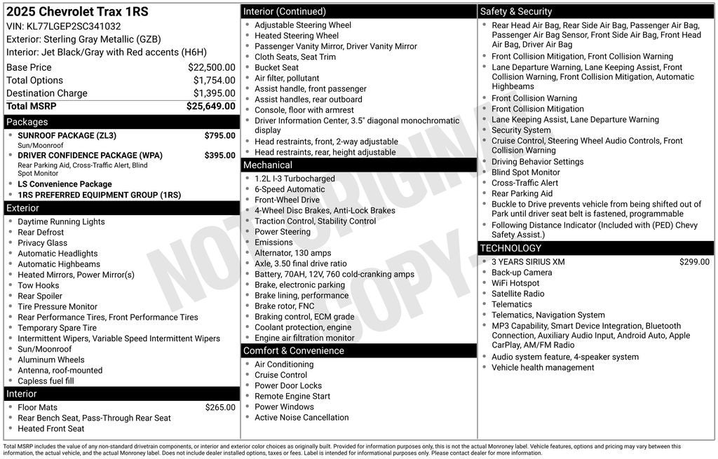 2025 Chevrolet Trax 1RS