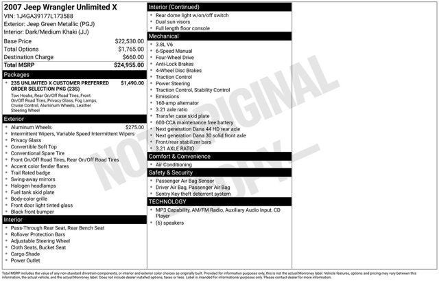 2007 Jeep Wrangler Unlimited X
