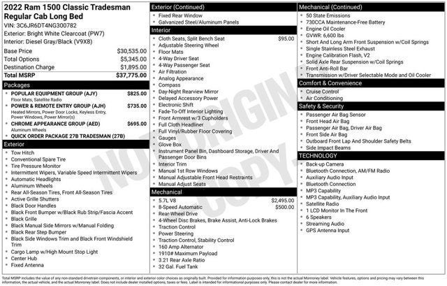 2022 RAM 1500 Classic Tradesman