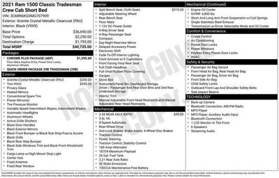 2021 RAM 1500 Classic Tradesman