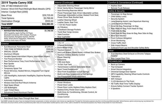 2019 Toyota Camry XSE