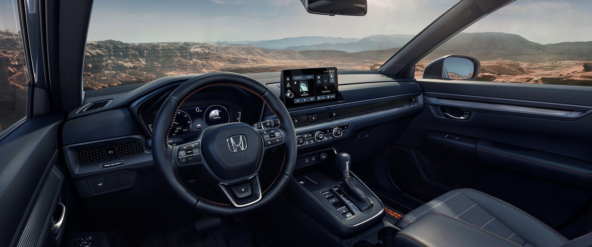 Interior view from the front seat of a 2026 Honda CR-V.