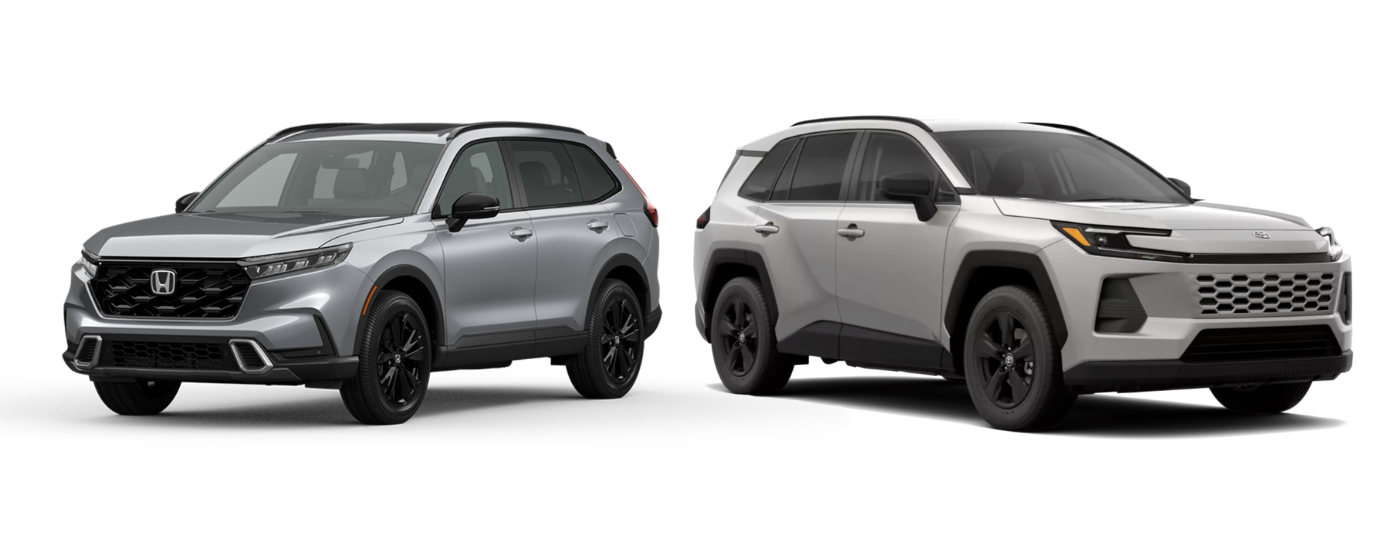 A silver 2026 Honda CR-V vs a silver 2026 Toyota RAV4