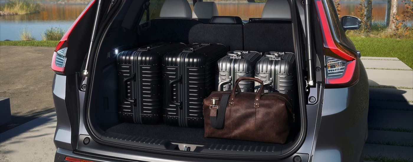 Cargo area in the back of a gray 2026 Honda CR-V